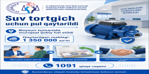 Suv tortgich bo‘yicha murojaat o‘rganildi