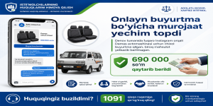 Onlayn buyurtma bo‘yicha murojaat yechim topdi