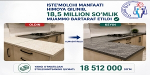 Iste'molchi manfaati himoya qilinib,  18.5 million so'mlik muammo bartaraf etildi
