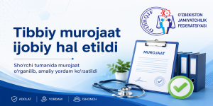 Tibbiy murojaat ijobiy hal etildi