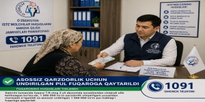 ASOSSIZ QARZDORLIK UCHUN UNDIRILGAN PUL FUQAROGA QAYTARILDI