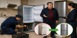 BЕSH MARTA BUZILGAN MUZLATGICH