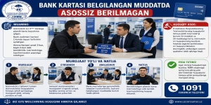 Bank kartasi belgilangan muddatda asossiz berilmagan