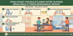 Oziq-ovqat mahsulotlarini sotib olishda nimaga e'tibor berish kerak?OZIQ-OVQAT MAHSULOTLARINI SOTIB OLISHDA NIMALARGA E'TIBOR BERISHINGIZ KERAK?