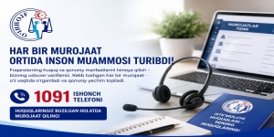 HAR BIR MUROJAAT ORTIDA INSON MUAMMOSI TURIBDI