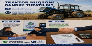 Traktor nuqsoni qanday tuzatildi?
