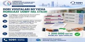 Dori vositalari bo‘yicha murojaat ijobiy hal etildi