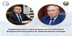 Federatsiya raisi Qoraqalpog‘iston Respublikasi Vazirlar Kengashi raisi bilan uchrashdi