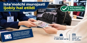 Iste’molchi murojaati ijobiy hal etildi