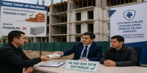 Pishgan g‘isht deb va’da qilingan uy penablokdan qurilgan: Zarafshonda 48,5 million so‘m qaytarildi