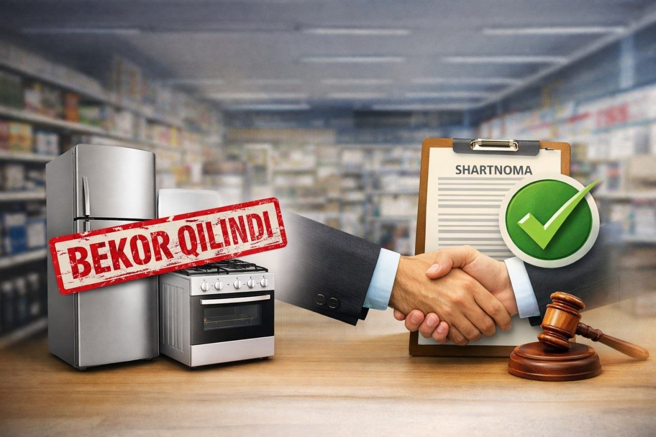 Shartnoma bekor qilindi